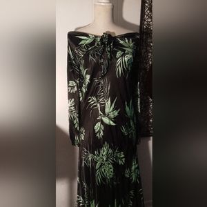 ASOS Black and Green Maxi Dress